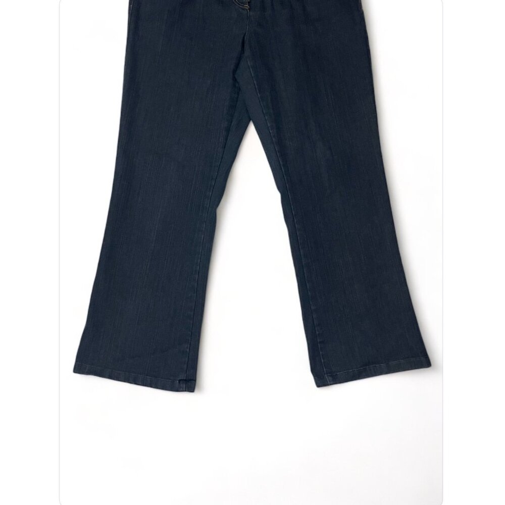 TanJay Women's Petites Dark Wash Denim Bootcut Jeans, Size 10P - Picture 3 of 16